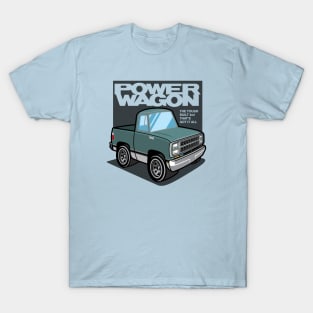 Teal Frost Metallic - Power Wagon (1980 - White-Based) T-Shirt